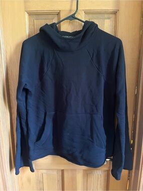 Athleta Black Cowl Neck Pullover with Kangaroo Pocket